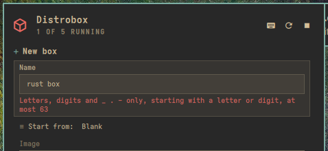 An invalid name, flagged under the field