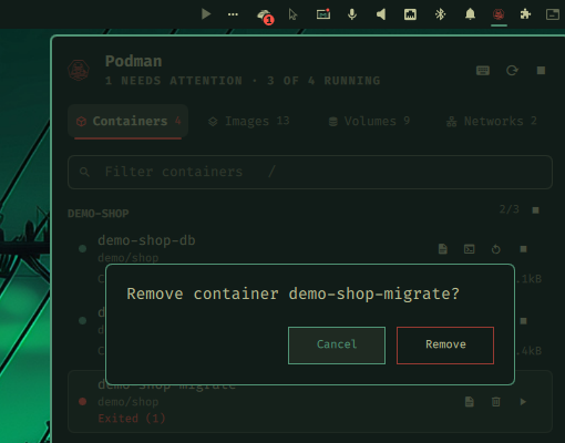 Remove confirmation