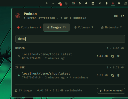 Images tab