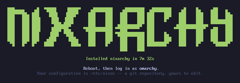 Installed nixarchy in 7m 32s