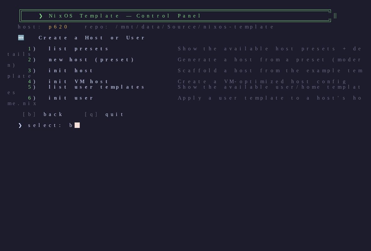 Create Host or User